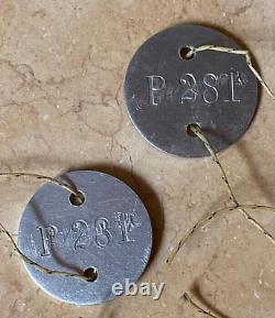(2) MATCHING WW2 US ARMY AIR CORPS EARLY STYLE DOG TAGS UNISSUED withSEALS 1939