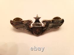 2 SENIOR PILOT WINGS VANGUARD NY MARK WWII US ARMY AIR FORCES SIZE Clutchback