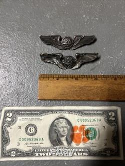 2 Vintage 3 WWII Pilot ARMY AIR FORCE Wings 1 Sterling Silver