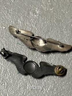 2 Vintage 3 WWII Pilot ARMY AIR FORCE Wings 1 Sterling Silver