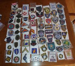 300+ PC LOT MILITARY Patches Pins Security WWII Vietnam ARMY USMC Air Force