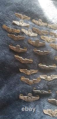 36 PC LOT US Army Air Force Crew Pilot Navigator Wings 2 INCH WW2 Vanguard