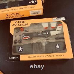 3 FIGHTERS K-Line AVIATION Army Air Corps P-40, F4U, AND P51 Fighter Plane WWII