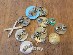 74 U. S. Military Hat/Badges Pins Buttons WWII Army Air Force Marines Sterling/GF