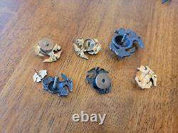 74 U. S. Military Hat/Badges Pins Buttons WWII Army Air Force Marines Sterling/GF
