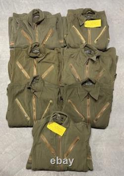 7x Vintage WW2 US Army Air Force L-1 Flight Suits Lot Deadstock Fade/Repaired