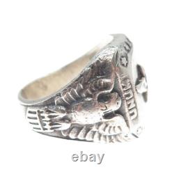 925 Sterling Silver Antique WWII US Army Air Force Wings Ring Size 10.25