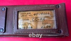 ARMY AIR FORCES CG-4A INVASION GLIDER LOAD ADJUSTER WithTAIL NUMBER