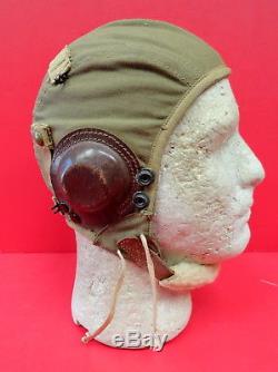 ARMY AIR FORCES TYPE A-9 SUMMER FLYING HELMET WithEAR CUPS