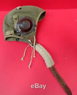 ARMY AIR FORCES TYPE A-9 SUMMER FLYING HELMET WithEAR CUPS