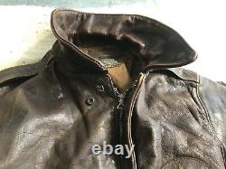 A-2 Aero Leather Clo. Co Horsehide Flying Jacket Art Nose US Army Air Force WWII