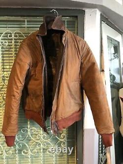 A-2 Aero Leather Clo. Co Horsehide Flying Jacket Art Nose US Army Air Force WWII