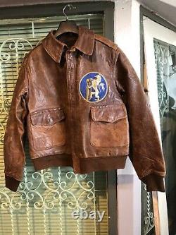 A-2-Rough Wear Horsehide Flying Jacket Original US Army Air Force WWII, Size 38