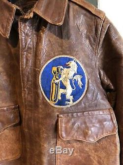 A-2 Rough Wear flying jacket. Original US Army Air Force WWII Size 38 Scarce