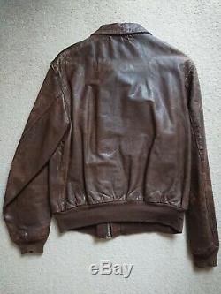 A-2 flying jacket. Original US Army Air Force WWII WW2 leather A2 flying jacket
