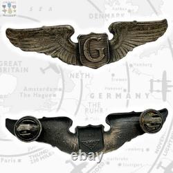 A. E. Co. Wwii Glider Pilot Wings U. S. Army Air Corps Badge 3-1/16 Size Sterling