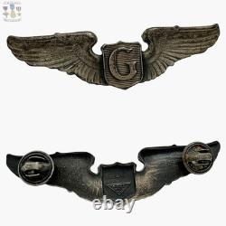 A. E. Co. Wwii Glider Pilot Wings U. S. Army Air Corps Badge 3-1/16 Size Sterling
