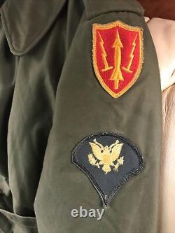 Air Defense Command ARAD WWII US Army Air Field Man's Overcoat SMALL-SHORT