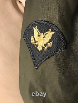 Air Defense Command ARAD WWII US Army Air Field Man's Overcoat SMALL-SHORT