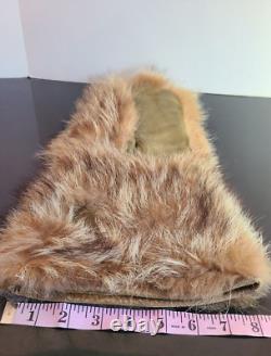 Alaska US Army Air Corps Fur Mittens Green Leather Palm