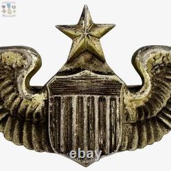 Amcraft Sterling Wwii U. S. Army Air Corps Senior Pilot Wings 3 Size Pin-back