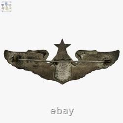 Amcraft Sterling Wwii U. S. Army Air Corps Senior Pilot Wings 3 Size Pin-back