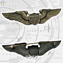 Angus & Coote Wwii Army Air Corps Pilot Wings Badge 3 Theater Made Sterling