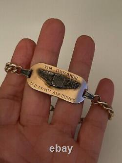 Antiqu Wwii 1941 Us Army Air Corp Solo Hicks Field Tim Donohue Vintage Bracelet