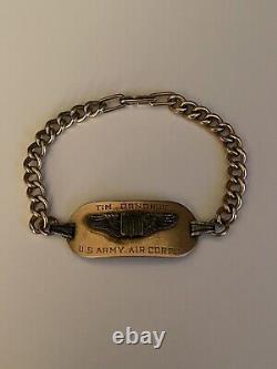 Antiqu Wwii 1941 Us Army Air Corp Solo Hicks Field Tim Donohue Vintage Bracelet