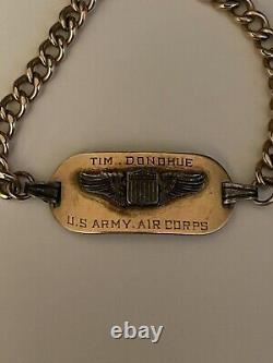 Antiqu Wwii 1941 Us Army Air Corp Solo Hicks Field Tim Donohue Vintage Bracelet