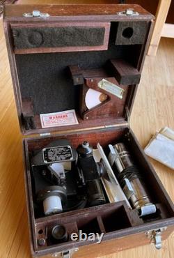 Antique Fairchild Aviation A-10 Air Force U. S. Army Bubble Sextant WithCase WW II