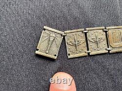 Antique Sterling Silver Bracelet USAAF WW II United States Army Air Corps W 2