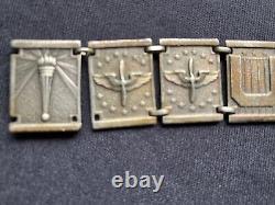 Antique Sterling Silver Bracelet USAAF WW II United States Army Air Corps W 2