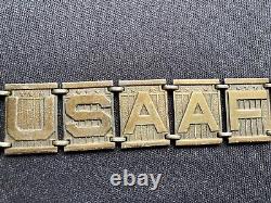 Antique Sterling Silver Bracelet USAAF WW II United States Army Air Corps W 2