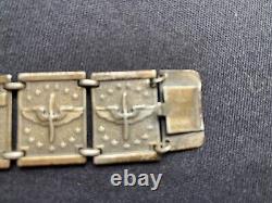 Antique Sterling Silver Bracelet USAAF WW II United States Army Air Corps W 2
