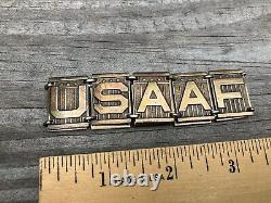 Antique Sterling Silver Bracelet USAAF WW II United States Army Air Corps W 2