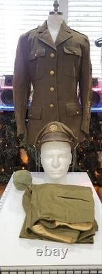 Army Air Corps Enlisted Jacket, Pants, Hat, (40) Patches and a Pair of Socks