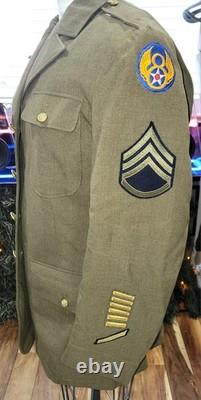 Army Air Corps Enlisted Jacket, Pants, Hat, (40) Patches and a Pair of Socks
