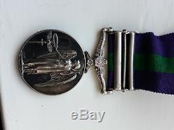 Army Air Corps General Service Medal with clasps WW2