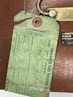 Army Air Corps Sextant F-125 Mfrd by Agfa Ansco 1940's With Inst & Rep Tag