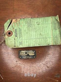 Army Air Corps Sextant F-125 Mfrd by Agfa Ansco 1940's With Inst & Rep Tag
