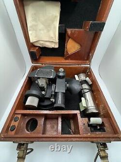 Army Air Corps Sextant F-125 Mfrd by Agfa Ansco 1940's With Inst & Rep Tag