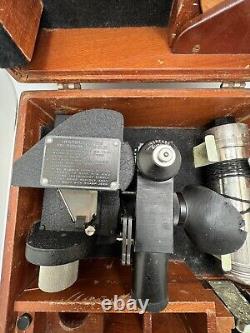 Army Air Corps Sextant F-125 Mfrd by Agfa Ansco 1940's With Inst & Rep Tag