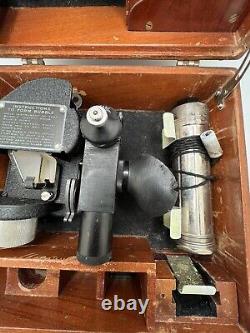 Army Air Corps Sextant F-125 Mfrd by Agfa Ansco 1940's With Inst & Rep Tag