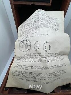 Army Air Corps Sextant F-125 Mfrd by Agfa Ansco 1940's With Inst & Rep Tag