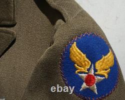 Army Air Corps WWII Uniform hat as worn, Bomber, Identified Captain (Locker 9)
