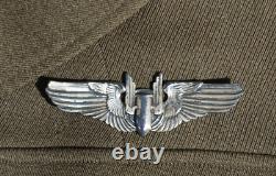 Army Air Corps WWII Uniform hat as worn, Bomber, Identified Captain (Locker 9)