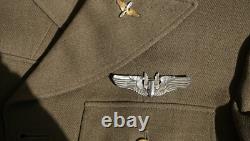 Army Air Corps WWII Uniform hat as worn, Bomber, Identified Captain (Locker 9)