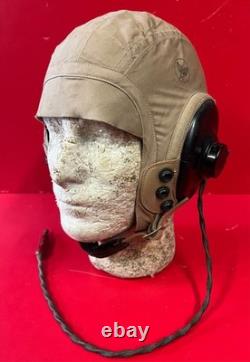 Army Air Forces An-h-15 Flying Helmet & Anb-h-1 Receivers