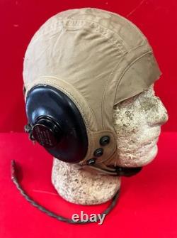Army Air Forces An-h-15 Flying Helmet & Anb-h-1 Receivers